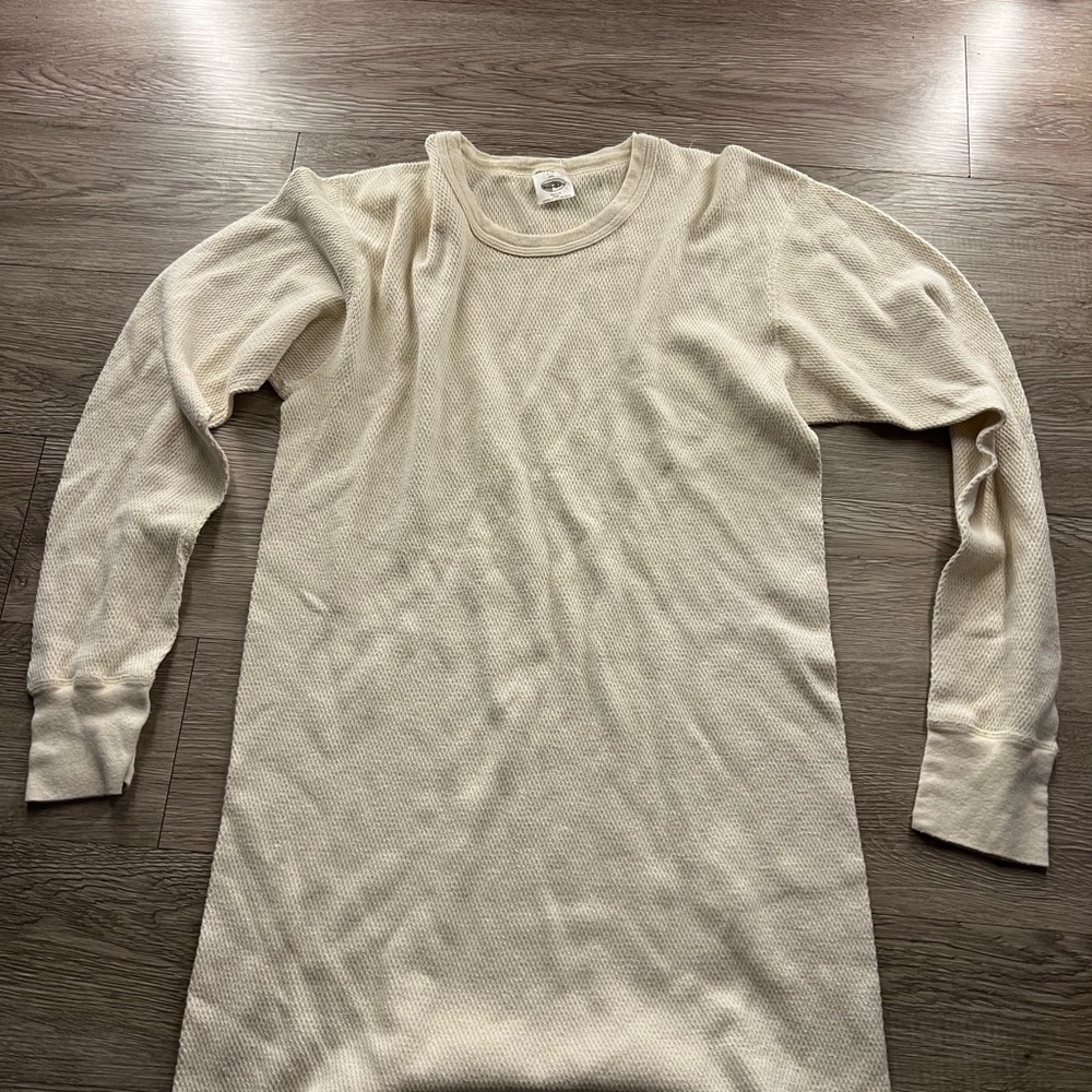 Cream Long Sleeve Thermal Top